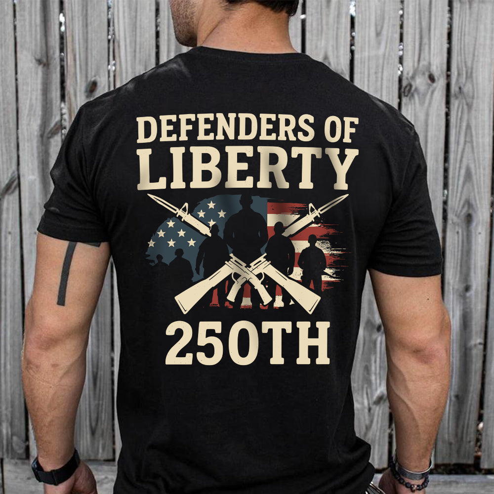 Defenders Of Liberty 250th Anniversary USA Back Side Dark Shirt HA75 897294