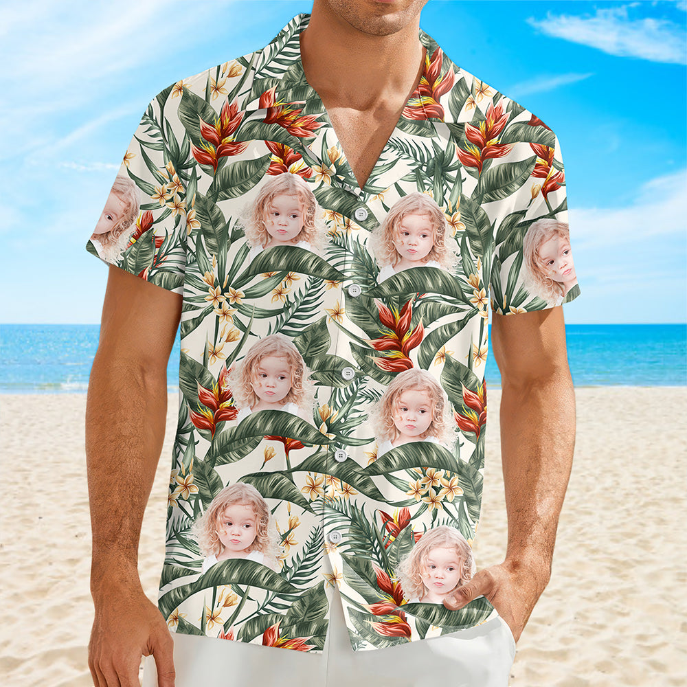 Custom Hawaii In The Air Face Human Photo Family Hawaii Shirt HO82 893834