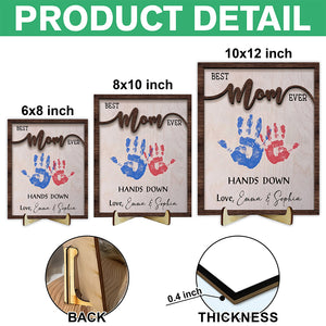 Best Mom Ever Mother's Day 2-Layered Wooden Plaque With Stand TH10 892975