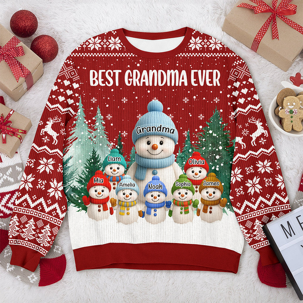 Custom Snowman Family Personalized Ugly Sweater Christmas Gift HA75 898430