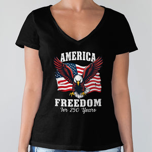 America 250 Years of Freedom Patriotic Eagle Flag Dark Shirt HA75 897136