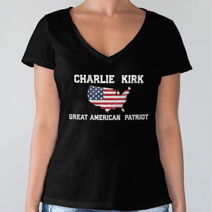 Charlie Kirk Great American Patriot Dark Shirt HA75 64428