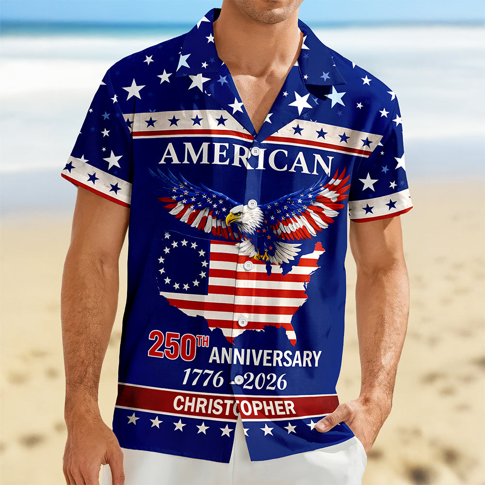 Custom Name American 250Th Anniversary Eagle Flag Hawaii Shirt TH10 898715