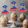 Custom Funny Face Class of 2026 Cupcake Toppers, Personalized Photo Graduation Party Favors LM32 899423
