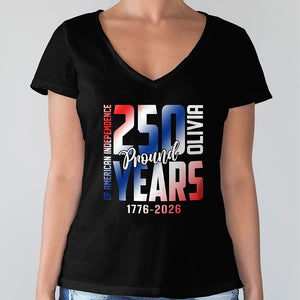 Custom Name 250 Years of American Independence Patriot Dark Shirt LM32 895147