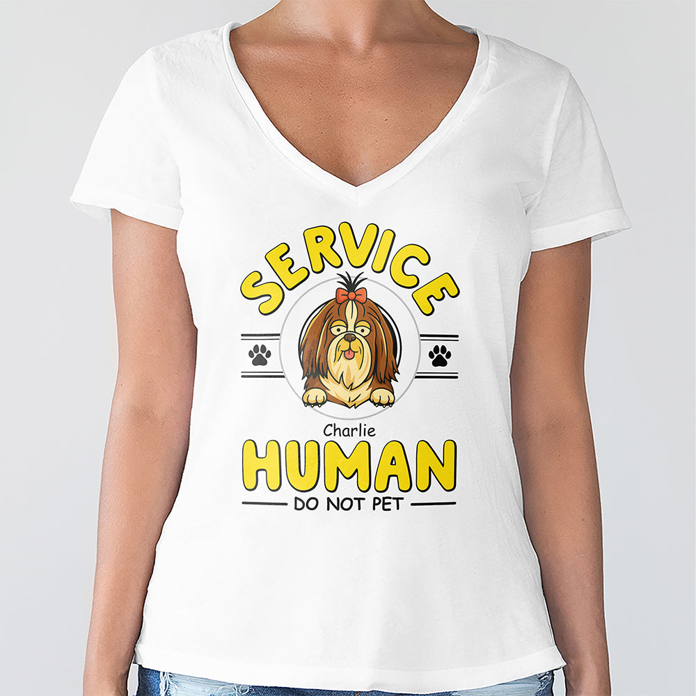 Service Human, Do Not Pet Personalized Birght Shirt For Dog Lovers CH07 895630