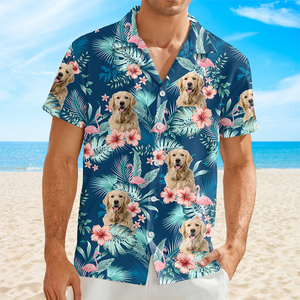 Custom Dog Photo Tropical Vacation Aloha Hawaii Shirt Gift For Dog Lovers HO82 894310