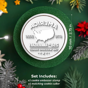 Personalized America 250th Birthday 1776-2026 Cookie Stamp HA75 898448