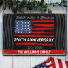 Custom Family Name USA 250th Anniversary Metal Sign HA75 920122