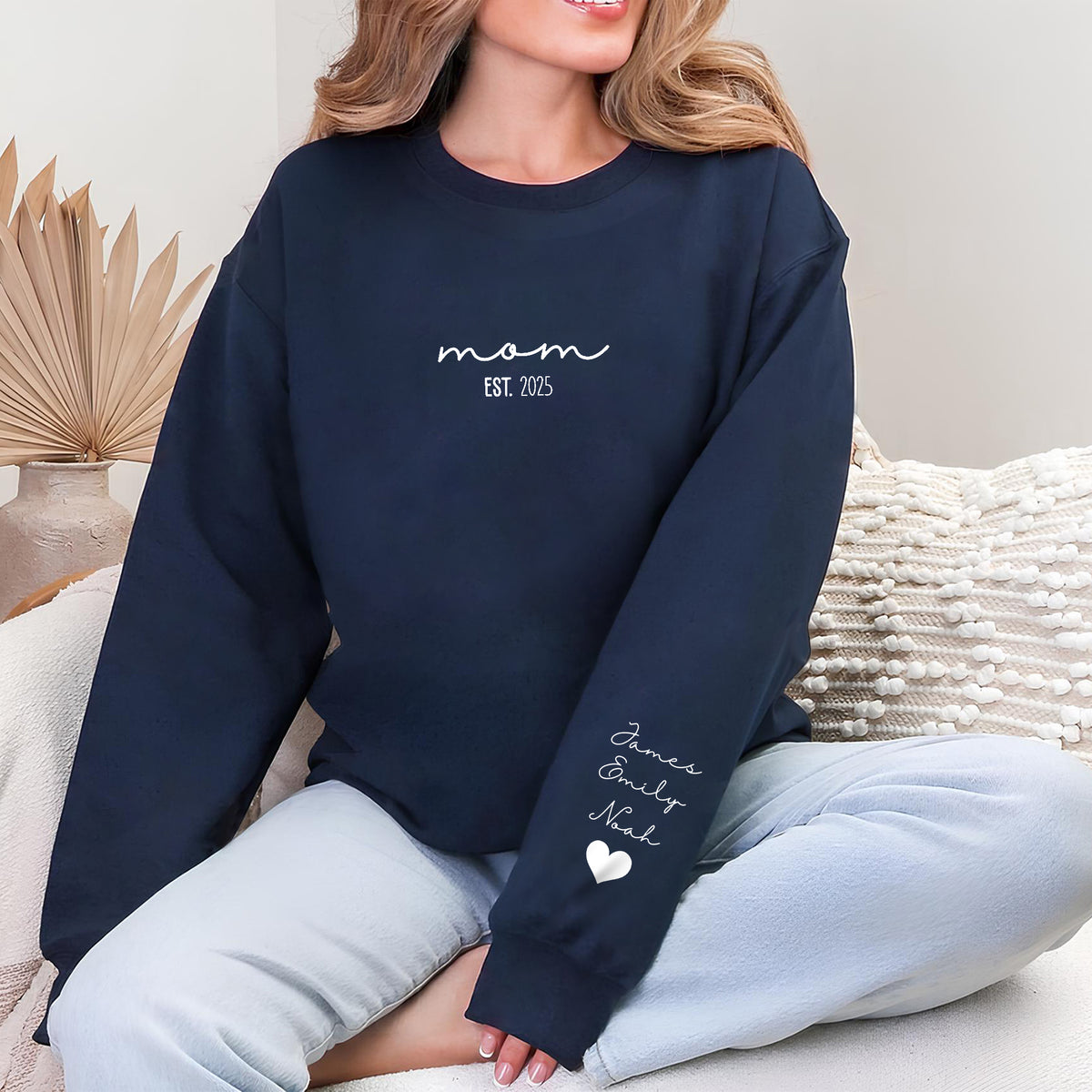 Custom Kid Name Mama Grandma Since Sleeve Printed Sweatshirt TH10 169477