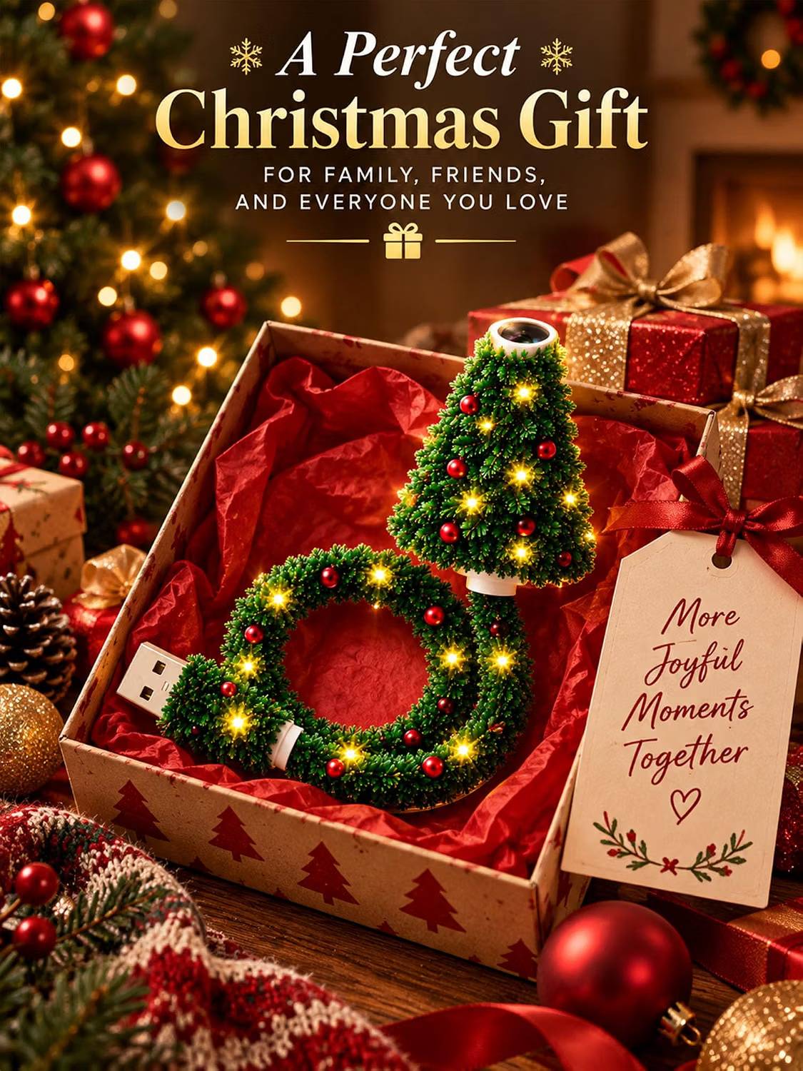 Plug and Play Hd USB Christmas Tree Projector with 6 Festive Scenes HO82 903762