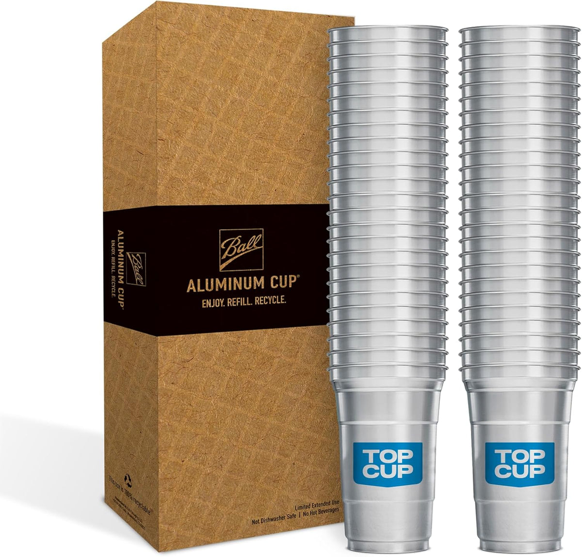 America'S 250Th Birthday 20 Oz Reusable Aluminum Cups 20 Count | Durable, Reusable & Recyclable, Made in USA