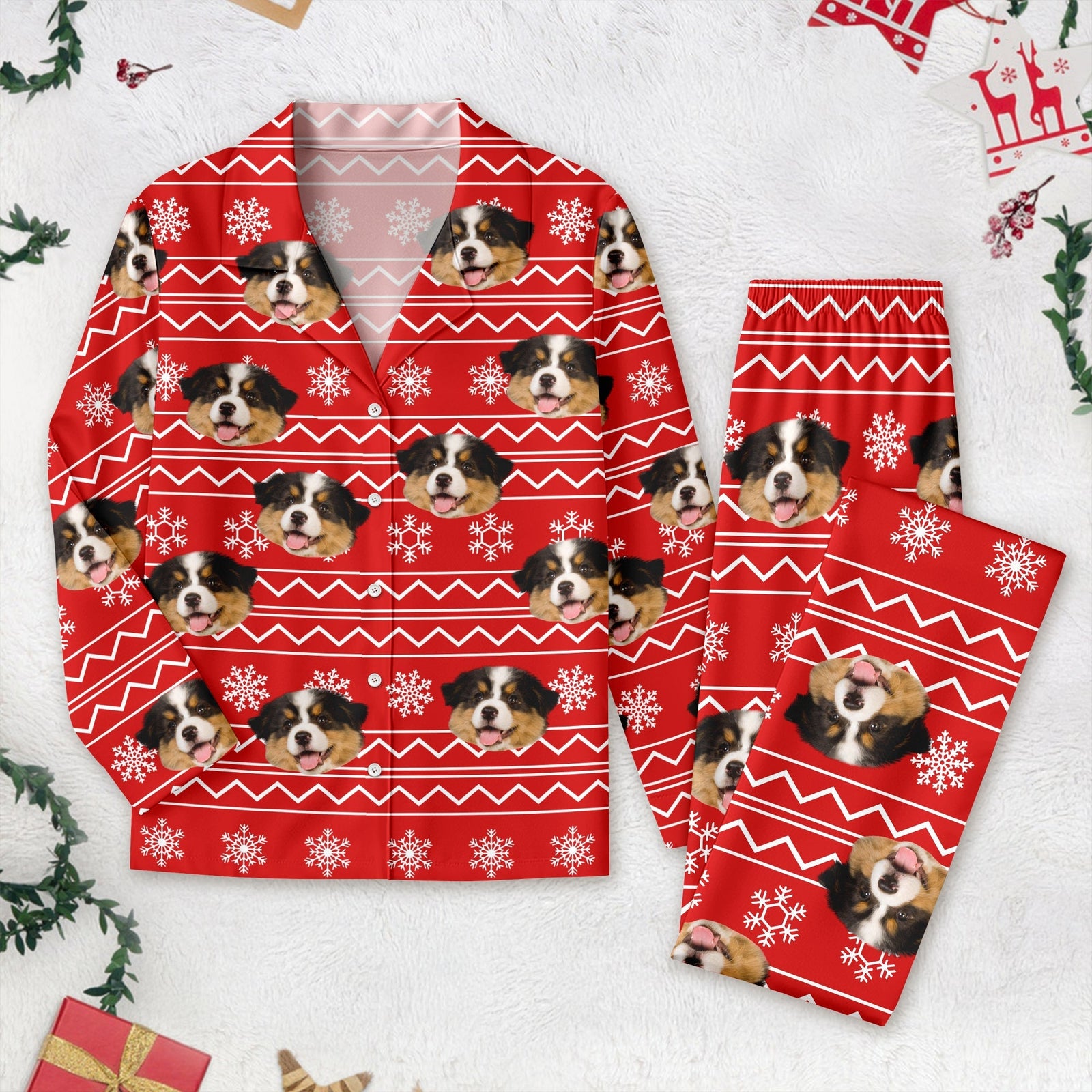 Custom Dog Photo Christmas Pajamas TH10 TA29 888664