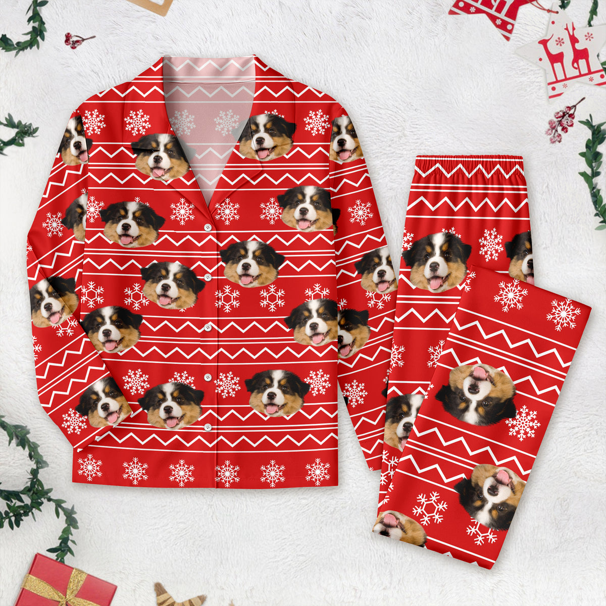 Custom Photo Christmas Dog Pajamas TH10 N304 888664
