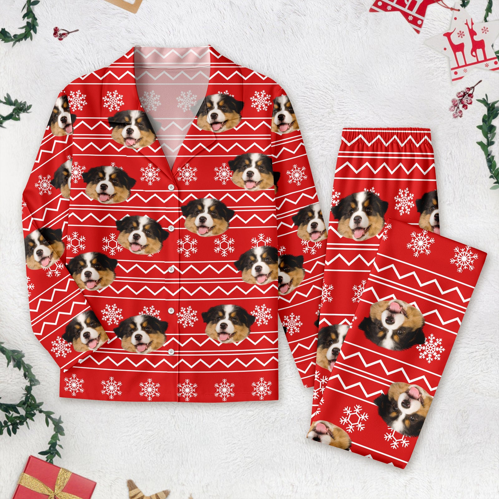 Custom Photo Christmas Dog Pajamas TH10 N304 888664