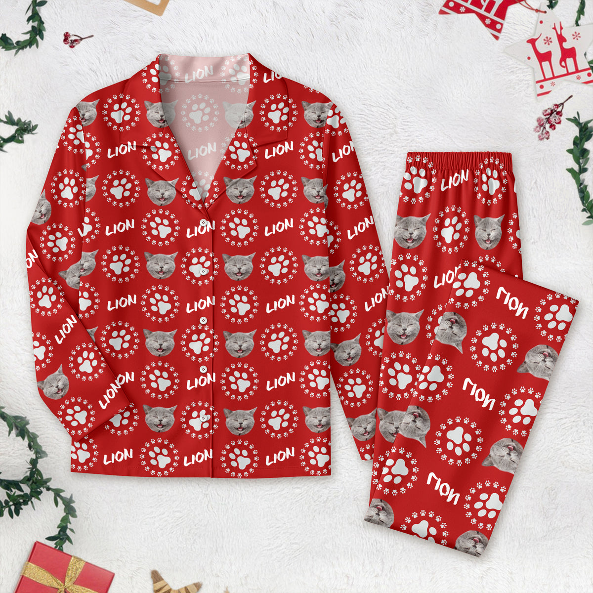 Custom Photo Dog Cat Paw Pajamas K228 888667