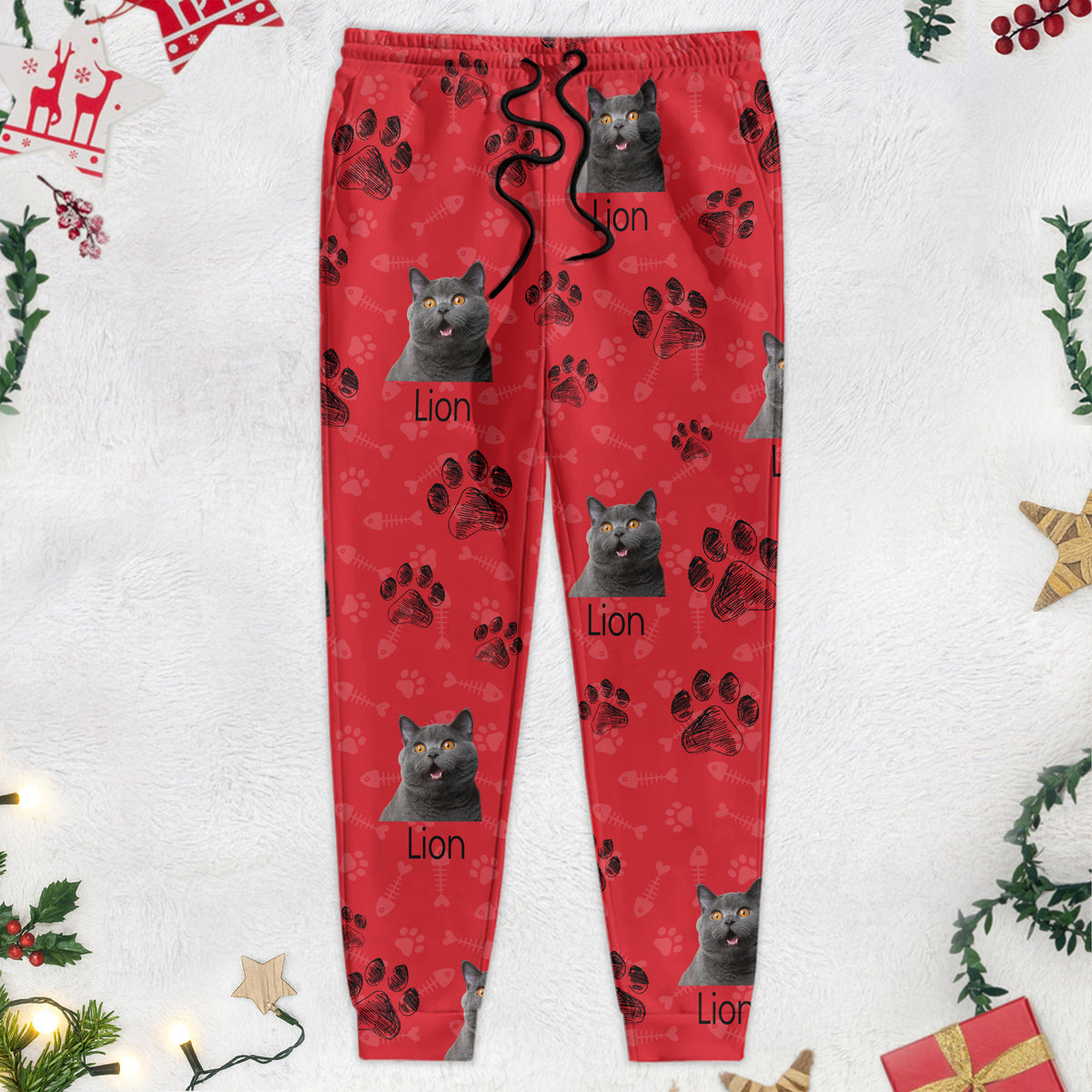 Custom Dog Cat Portrait Photo Pants Christmas Gift TA29 HA75 888684