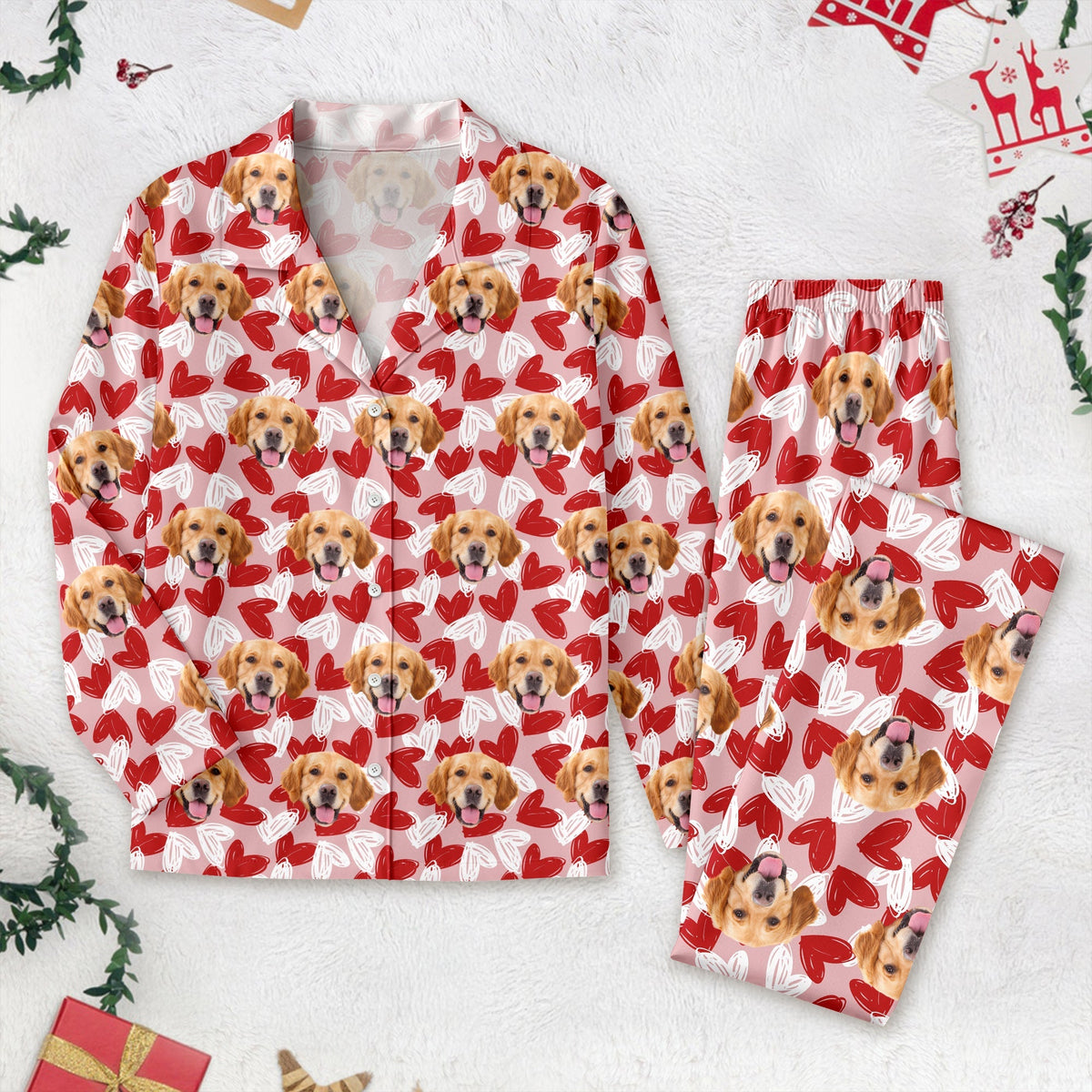 Custom Photo Dog Cat And Face Pajamas K228 HA75 888717