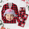 Custom Photo Portrait Face With Christmas Accessories Flannel Pajamas N369 HA75 888723