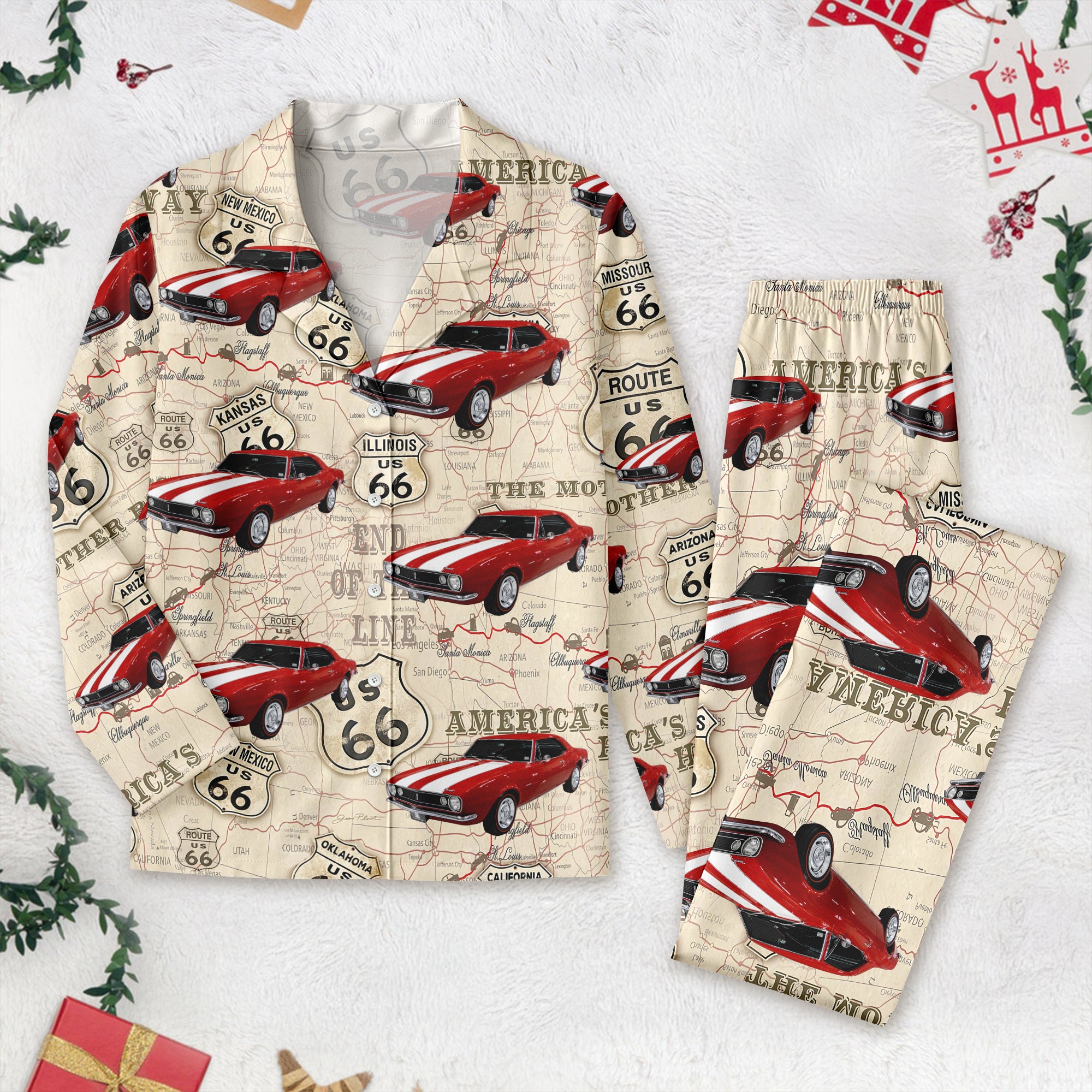 Custom Photo With Accessories Pattern Car Pajamas N304 888730