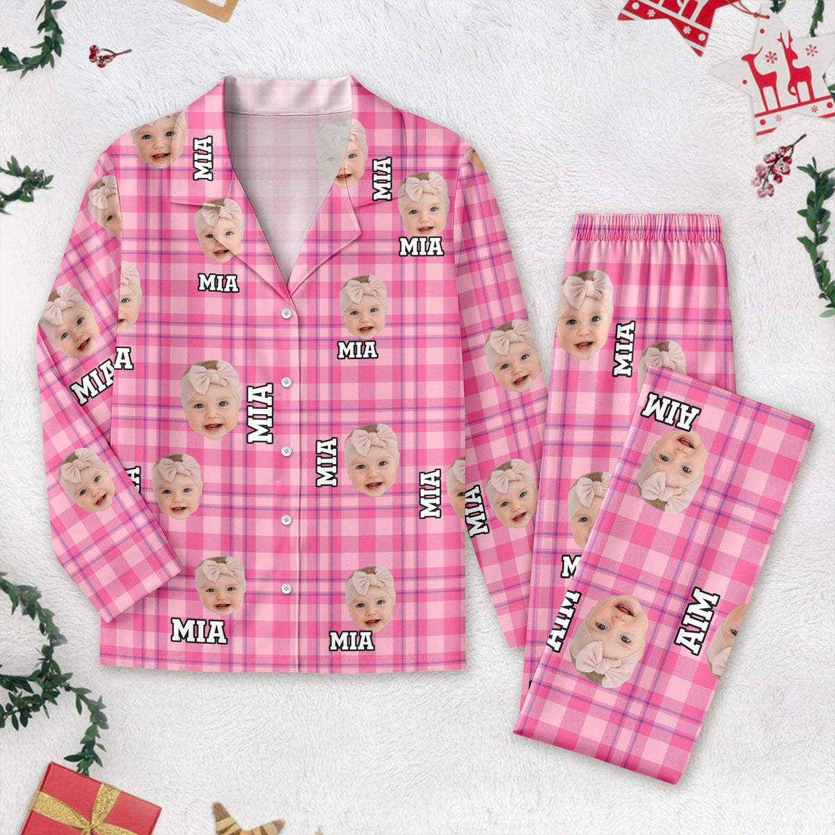 Custom Photo Human Face Flannel Pajamas HO82 K228 888739