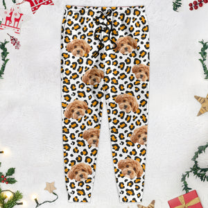 Custom Photo Dog Leopard Pattern For Dog Lover Sweatpants N304 888746