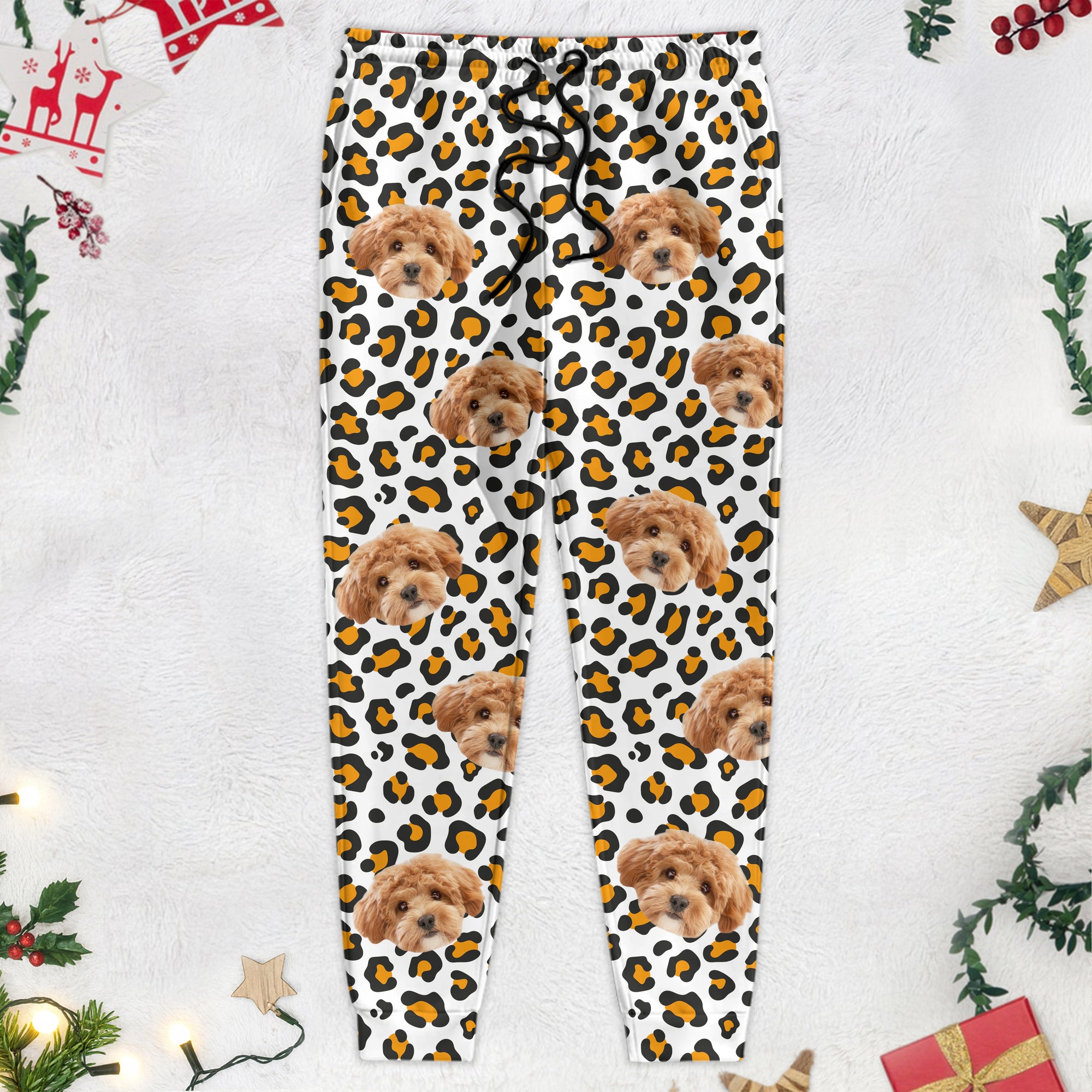 Custom Photo Dog Leopard Pattern For Dog Lover Sweatpants N304 888746