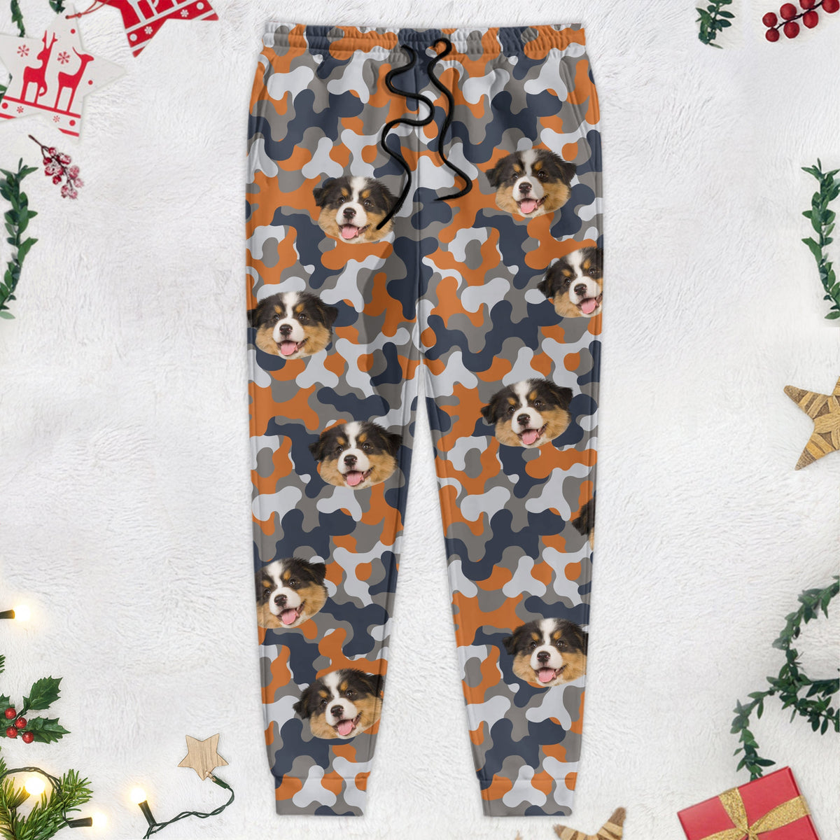 Custom Photo Camo Background Dog Sweatpants N304 888786