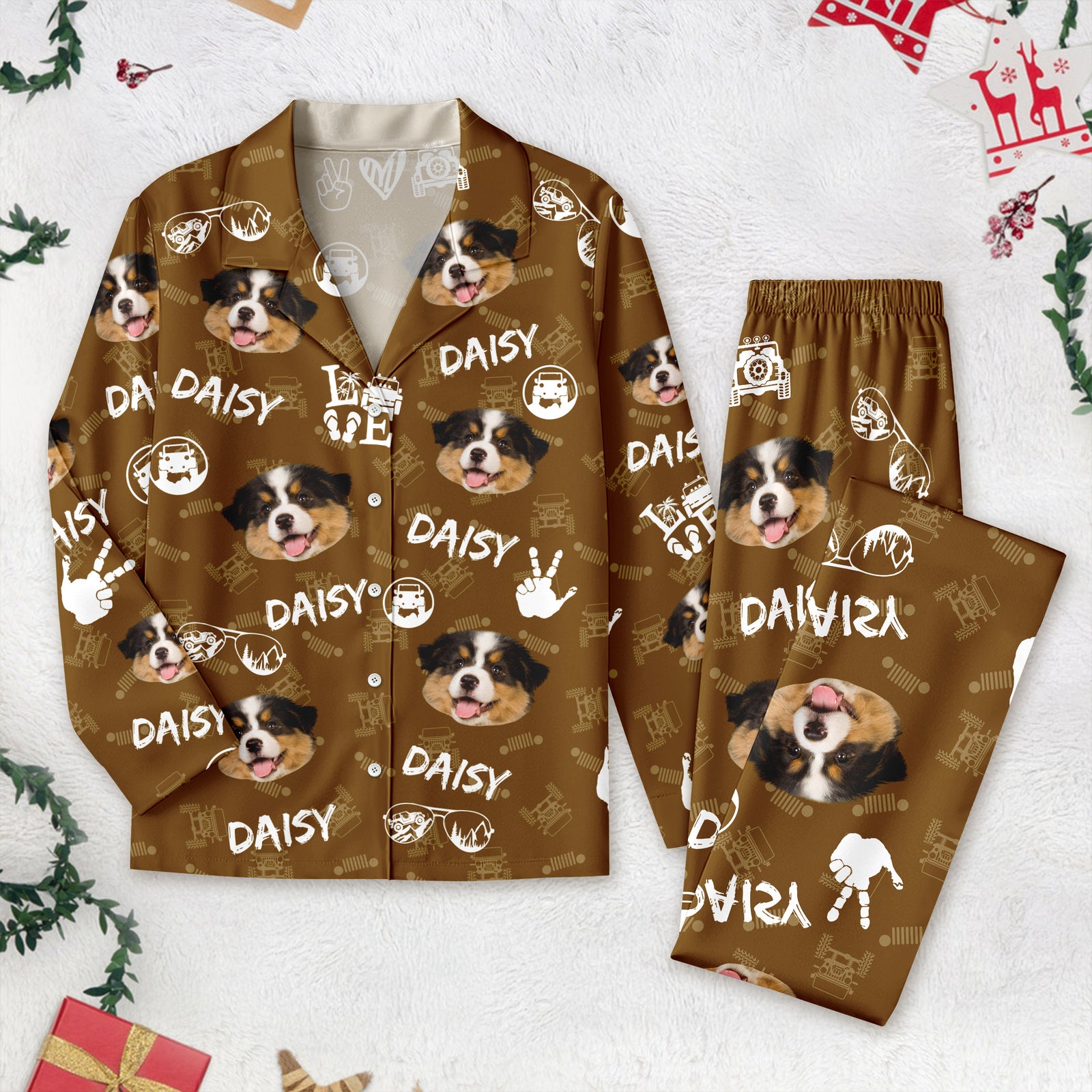 Custom Dog Cat Photo Offroad Pajamas TA29 888796