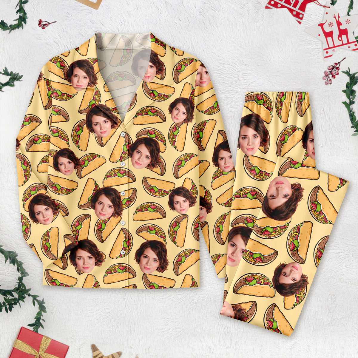 Custom Photo Tie Dye Background For Christmas Pajamas N304 888812