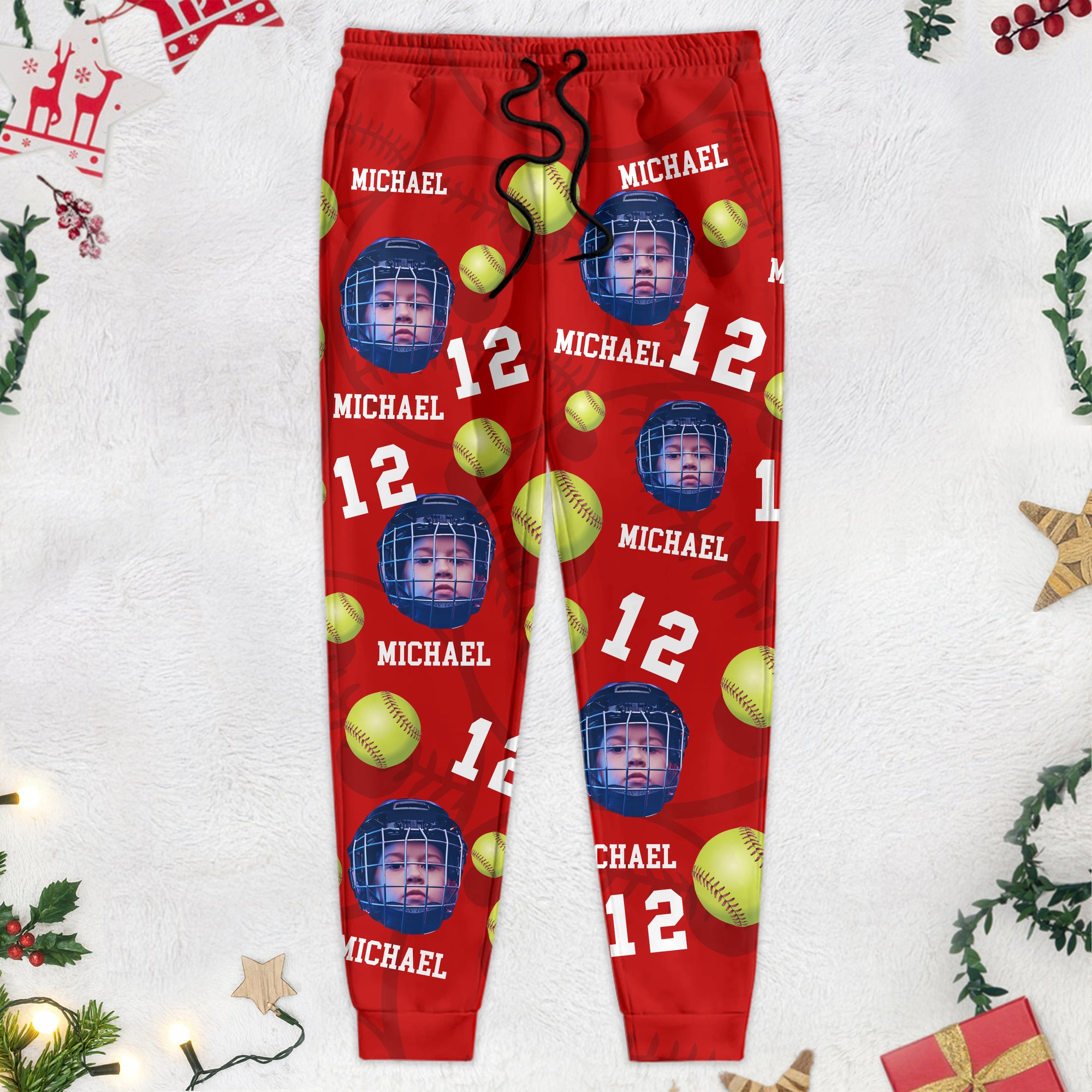 Custom Face Photo With Softball Sport Sweatpants T286 888817