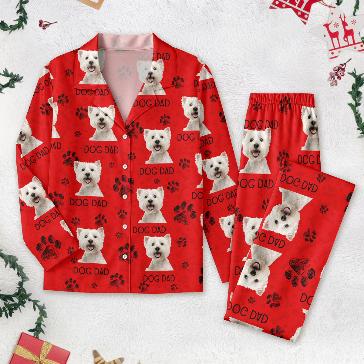 Custom Photo With Dog Paw Pajamas TH10 N304 888964