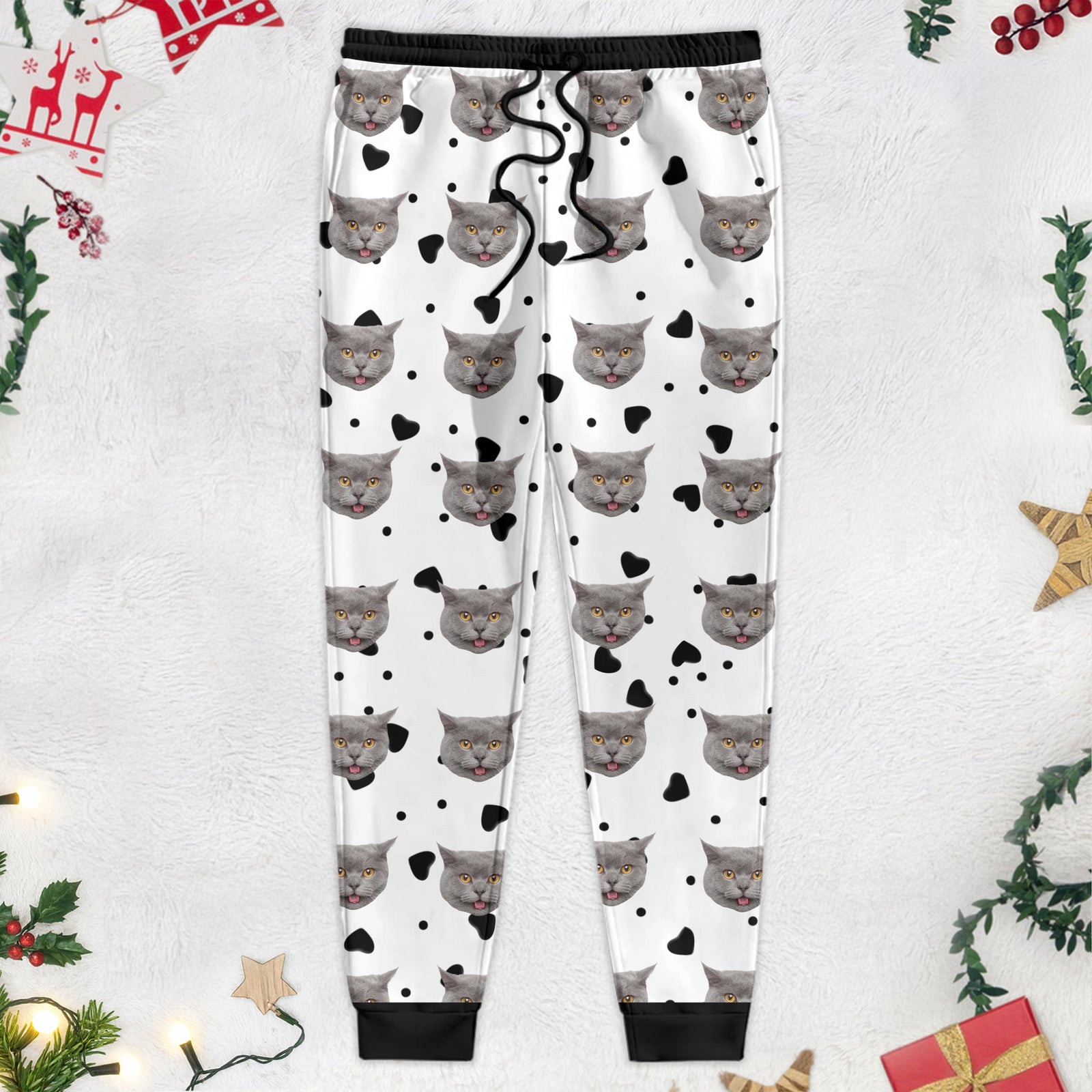 Custom Photo With Christmas Pattern Dog Cat For Men and Women Sweatpants HO82 N304 888993