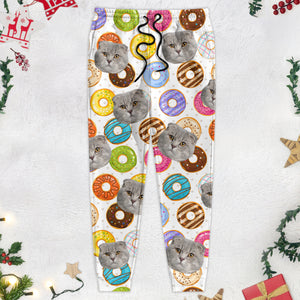 Custom Photo Tie Dye Background Cat Sweatpants N304 889606