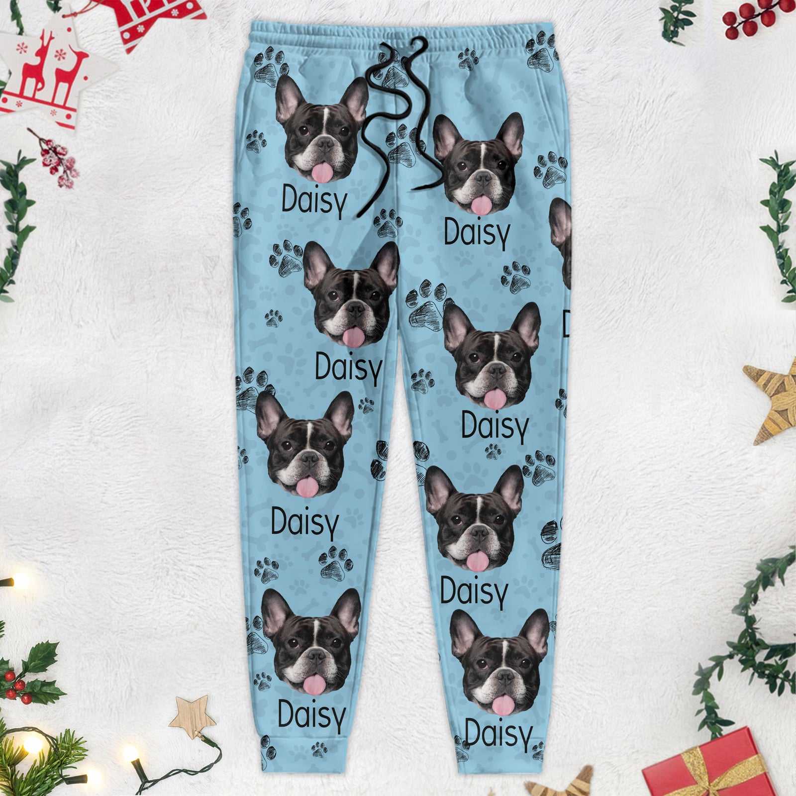 Custom Dog Photo With Paw Pattern Sweatpants TA29 889806