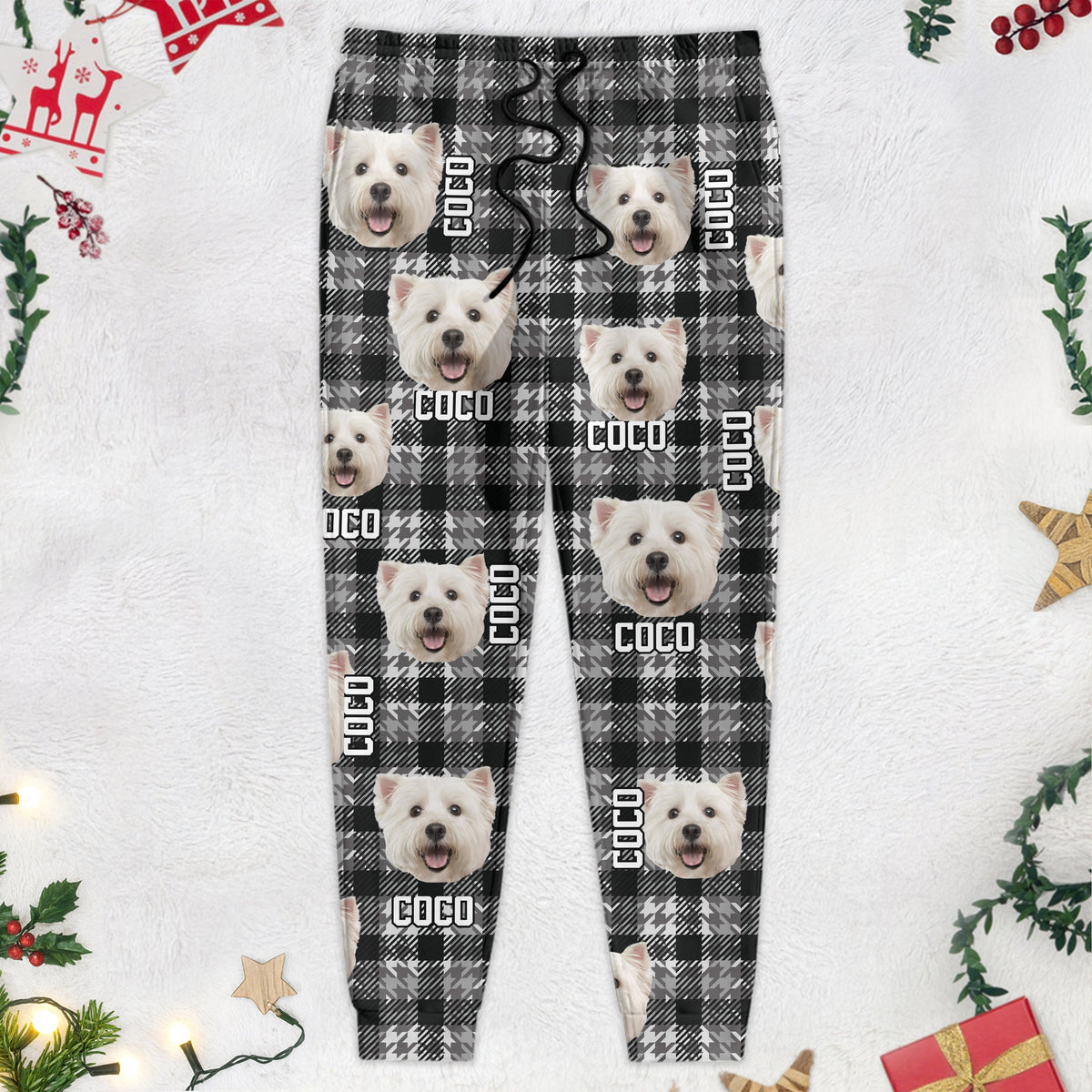 Custom Photo Seamless Pattern Dog Cat Sweatpants TA29 890091
