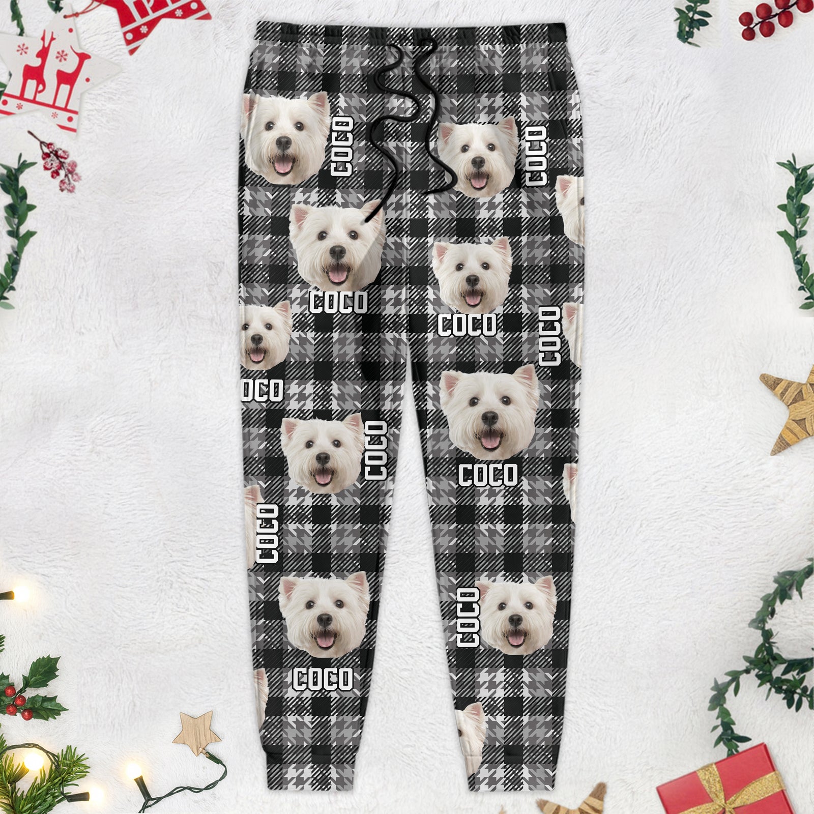 Custom Photo Seamless Pattern Dog Cat Sweatpants TA29 890091