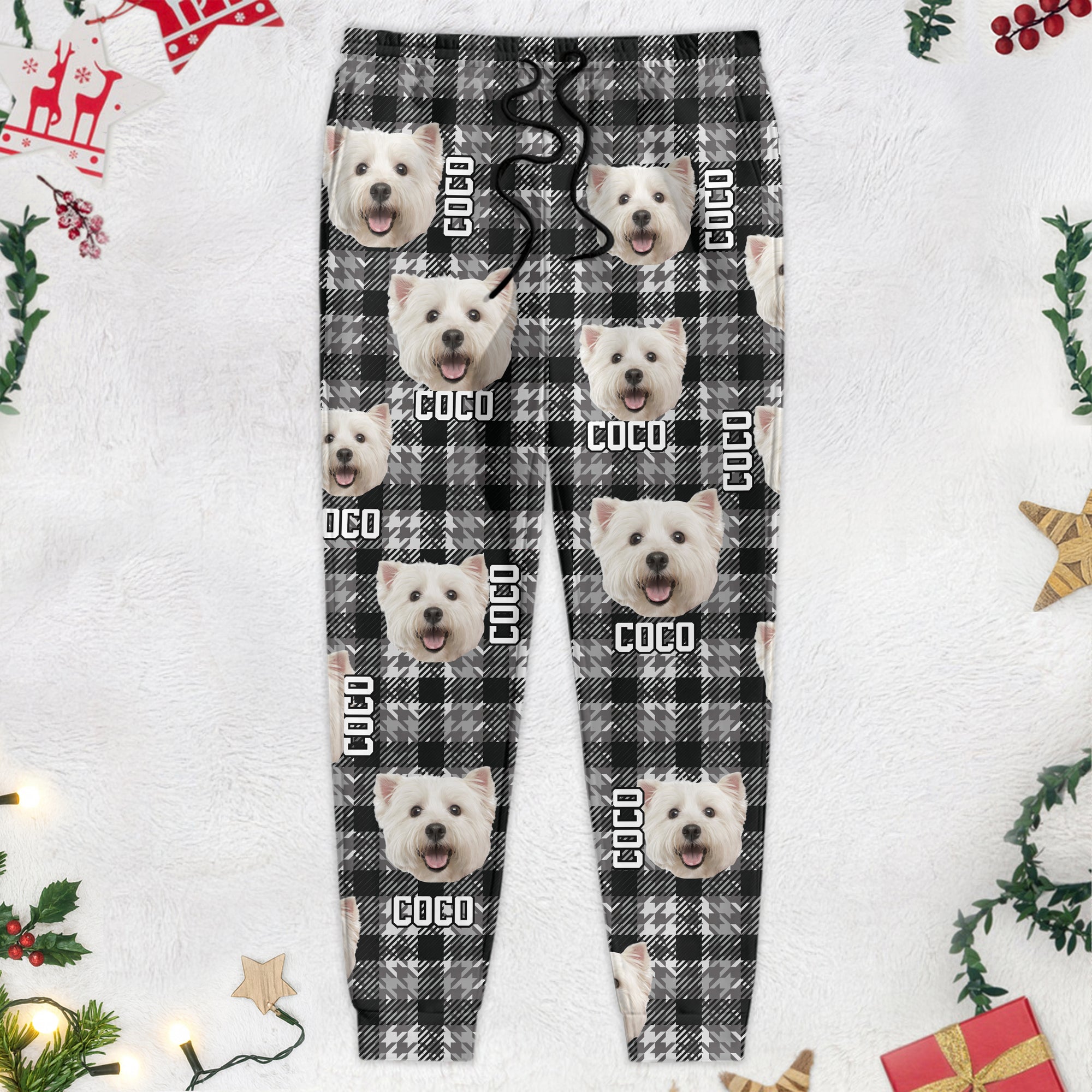 Custom Photo Seamless Pattern Dog Cat Sweatpants TA29 890091