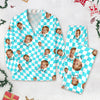 Custom Photo With Checkered Pattern Family Pajamas K228 890897