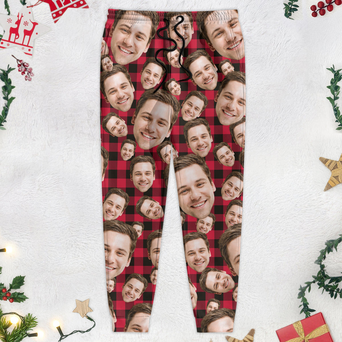 Custom Human Face Photo Christmas Gift Sweatpants TH10 891505