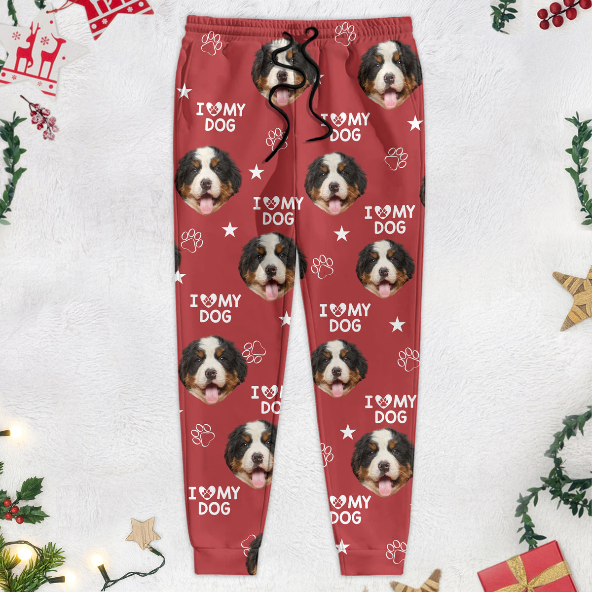 Custom Photo and Name I Love My Dog, Cat Pants Christmas Gift TA29 HA75 891788
