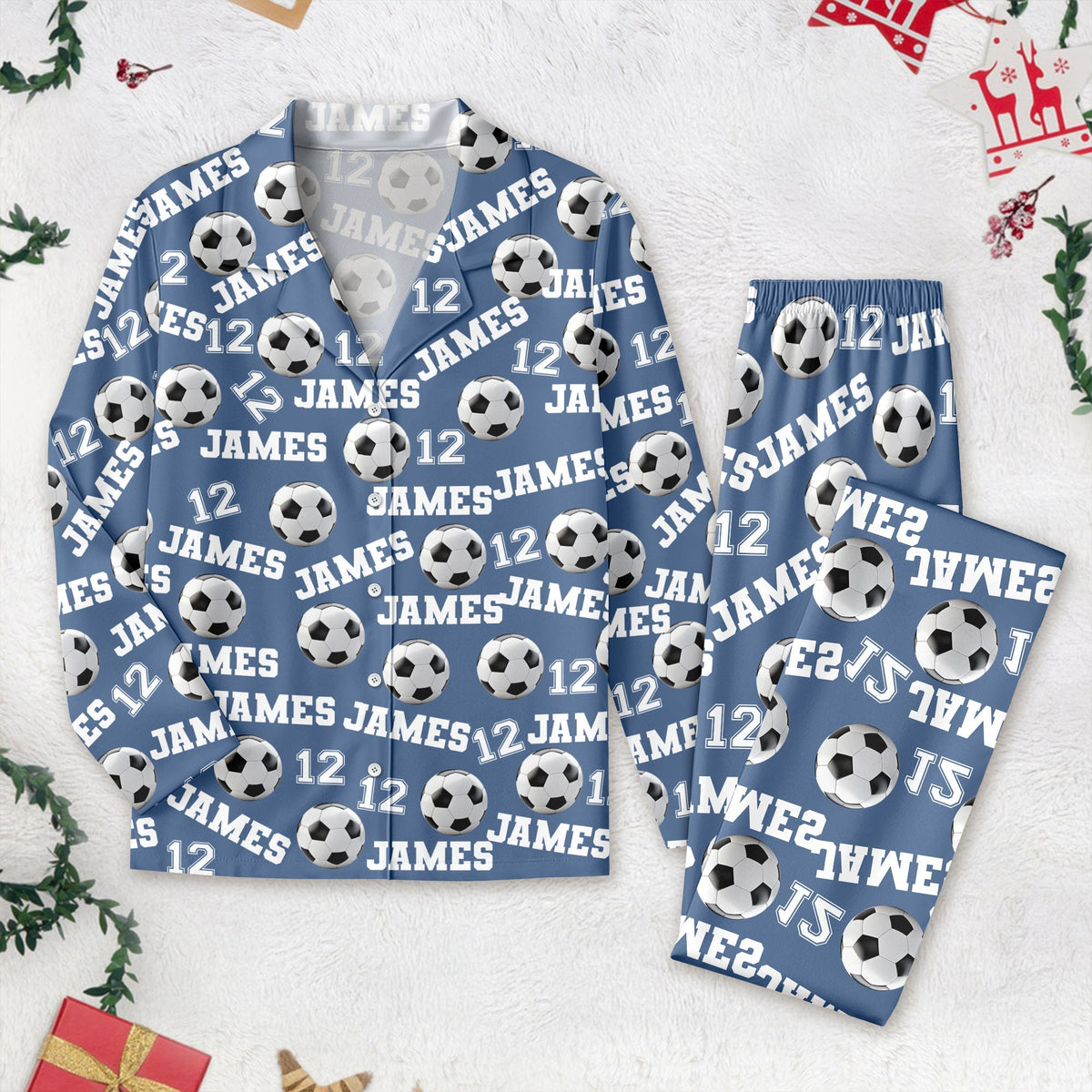 Custom Softball With Number and Name Christmas Pajamas For Sport Players LM32 891971