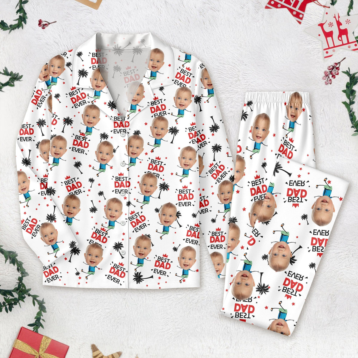 Custom Photo Best Dad Ever Gift For Dad Pajamas TH10 894029