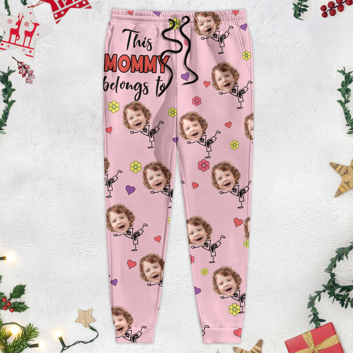 Custom Photo This Mommy Belongs To Grandkids Pajama Pants For Mama TH10 894195