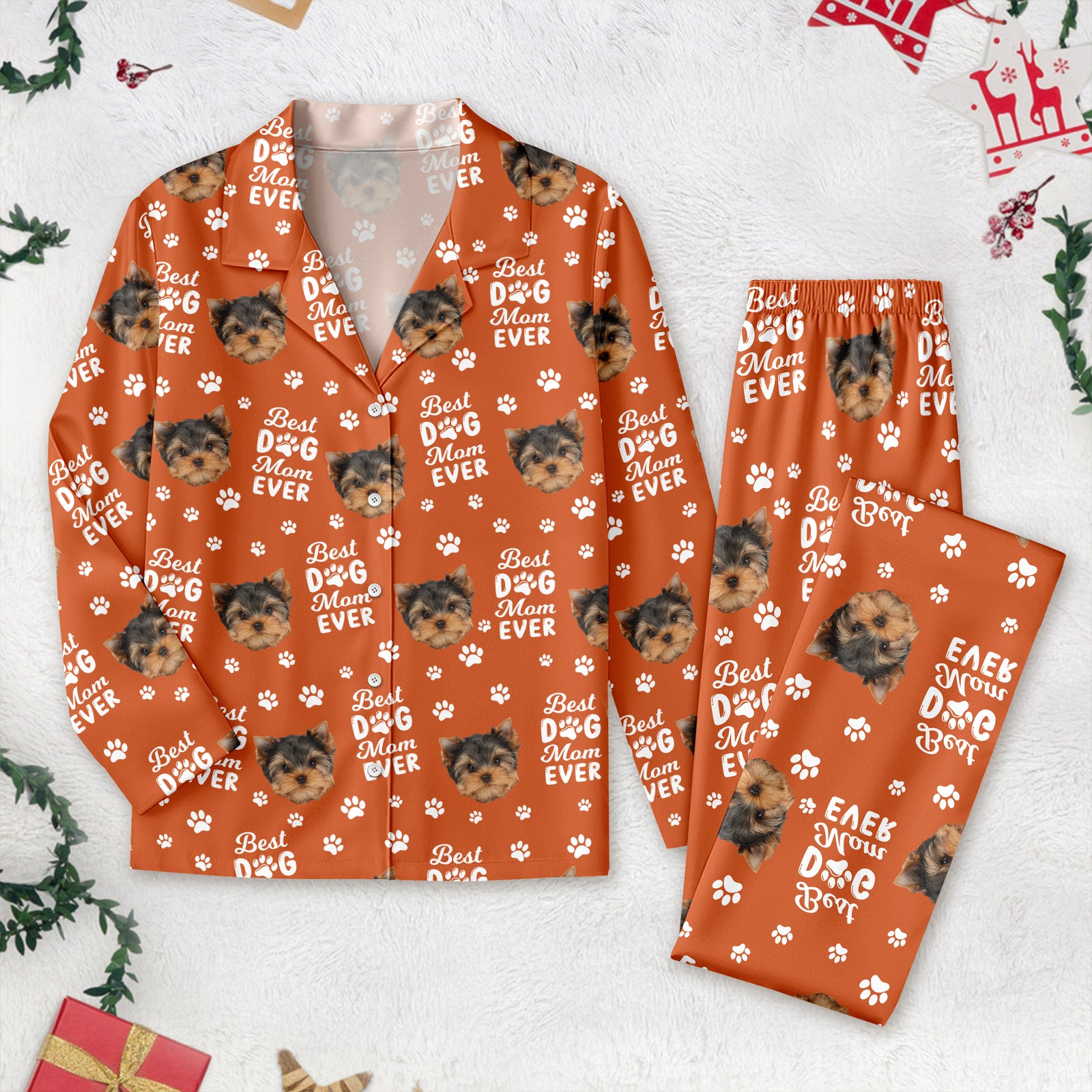 Custom Photo Best Dog Dad Dog Mom Paw Paw - Personalized Pajamas Gift For Pet Lovers HO82 894378