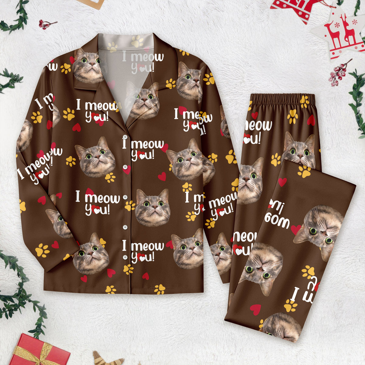 Custom Photo I Woof/Meow You Pajamas Gift For Pet Lovers HO82 894412