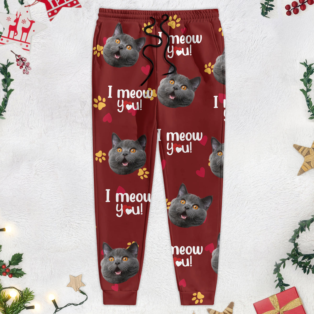 Custom Photo I Woof/Meow You Sweatpants Gift For Pet Lovers HO82 894414