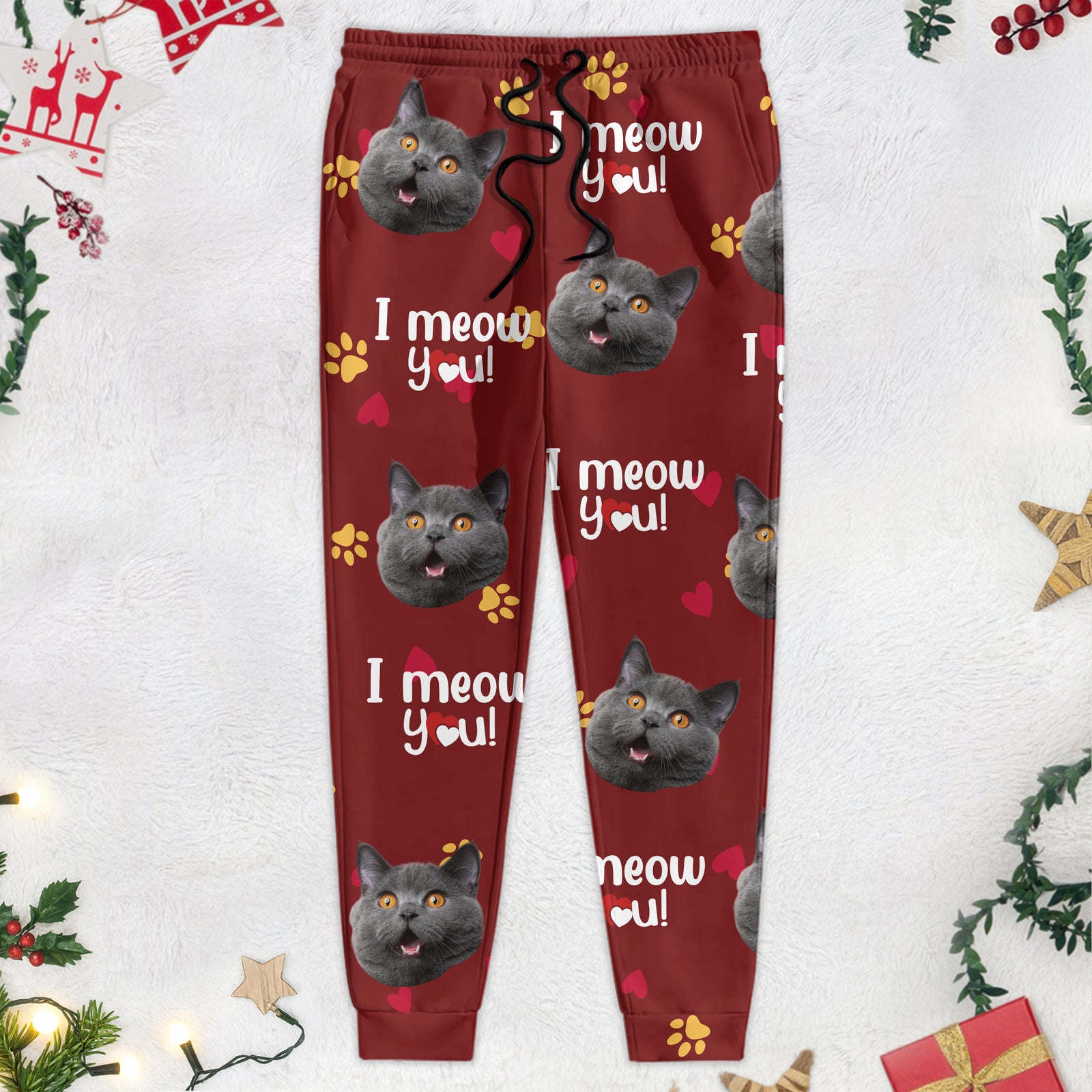 Custom Photo I Woof/Meow You Sweatpants Gift For Pet Lovers HO82 894414