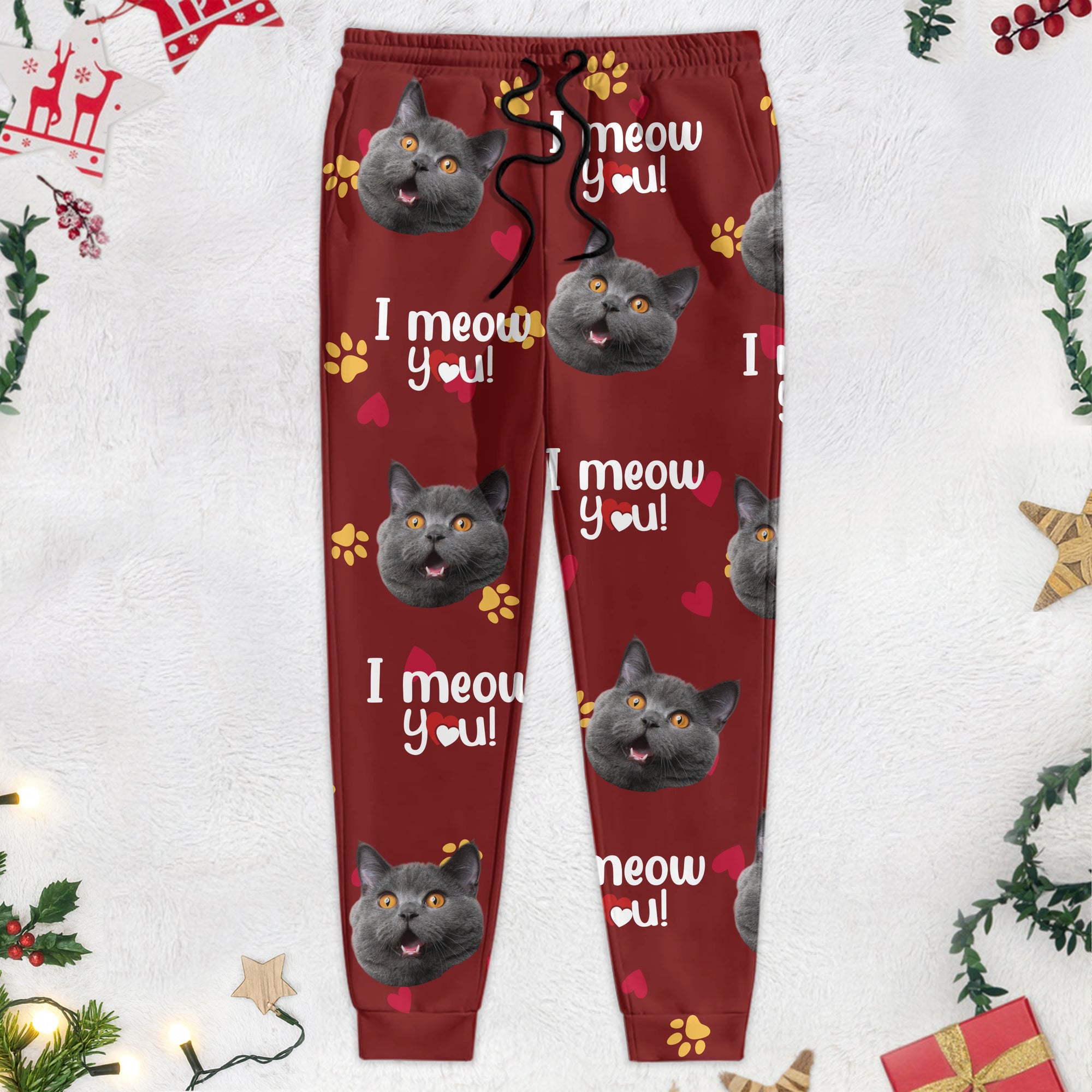 Custom Photo I Woof/Meow You Sweatpants Gift For Pet Lovers HO82 894414