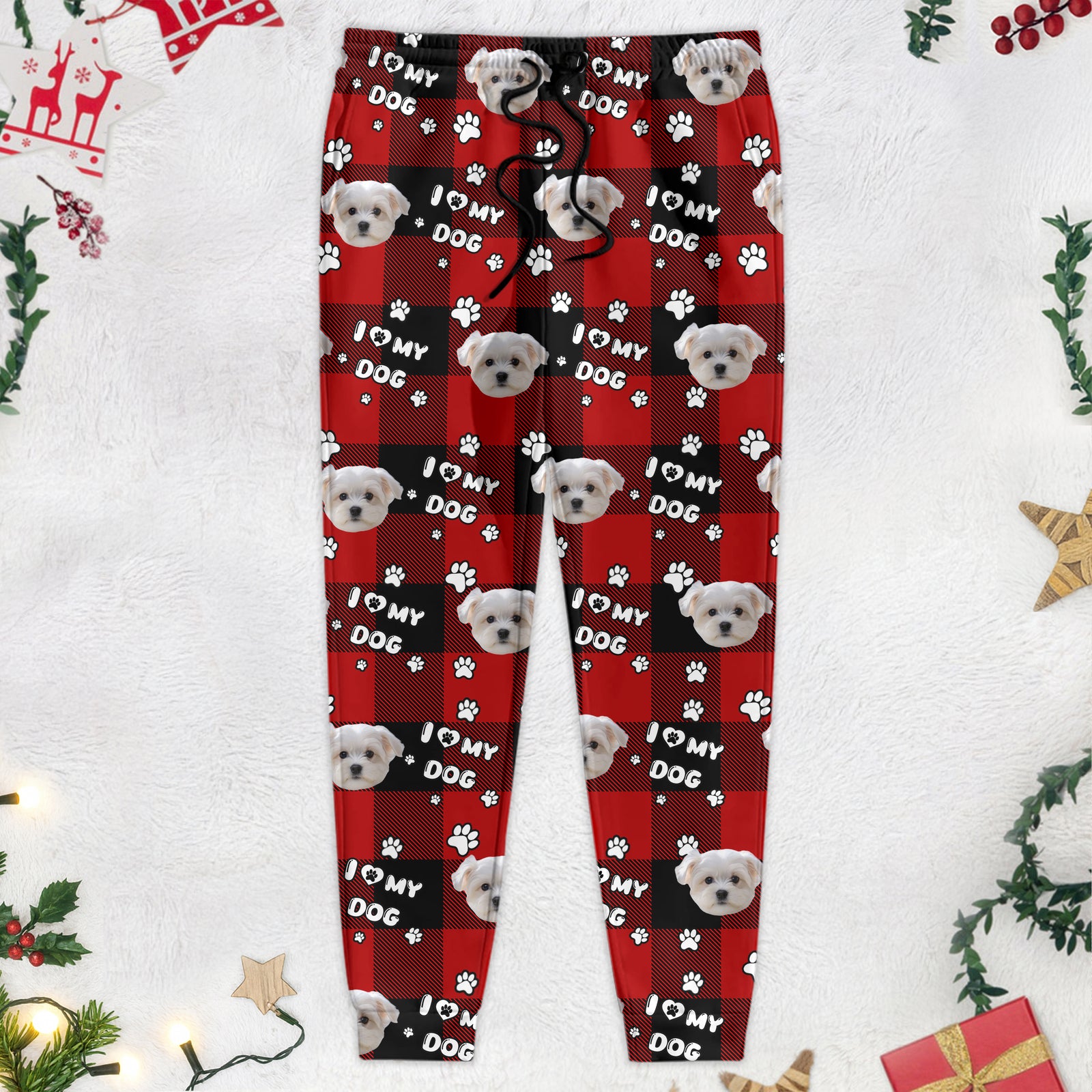 Custom Photo I Love My Dog, I Love My  Cat Sweatpants HA75 895090